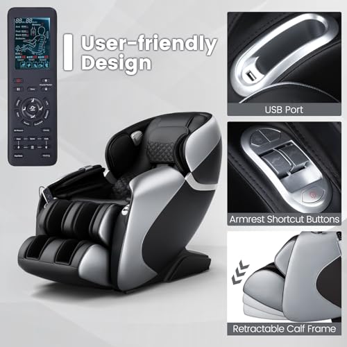 Relaxe Zero Gravity Shiatsu Massage Chair with Heating, Brown X254294