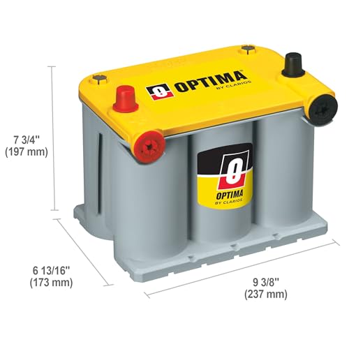 OPTIMA D75/25 YellowTop Dual Purpose Sealed AGM Battery J9605