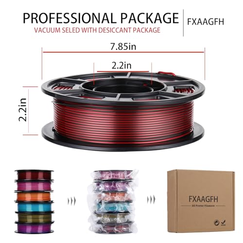 Rainbow 3D PLA Printer Filament 1.75mm Matte, 1kg P386477