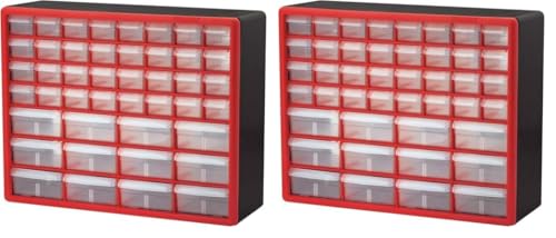 Akro-Mils 24-Drawer Plastic Storage Cabinet, Black I624065