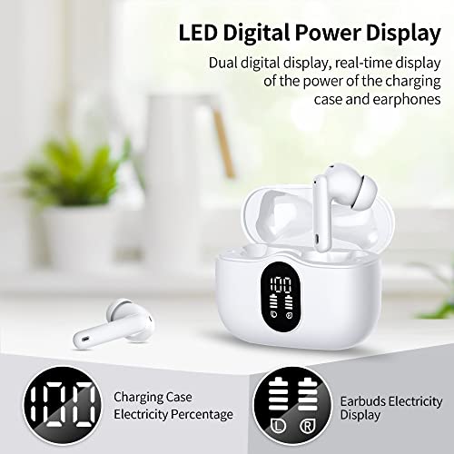 Wireless Earbuds with Charging Case Bluetooth 5.3 ANC, Rose Gold U308
