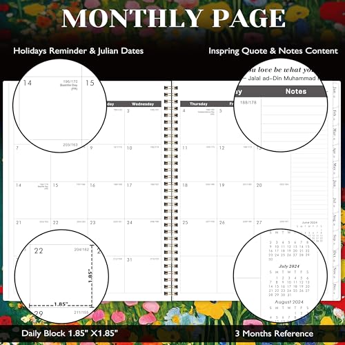 2024-2026 Monthly Planner 8.5" x 11" with Tabs and Back Pocket A102963