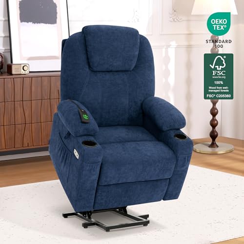 MCombo Small Power Lift Recliner Chair for Elderly with Heat and Massage, USB & Type C Ports J262