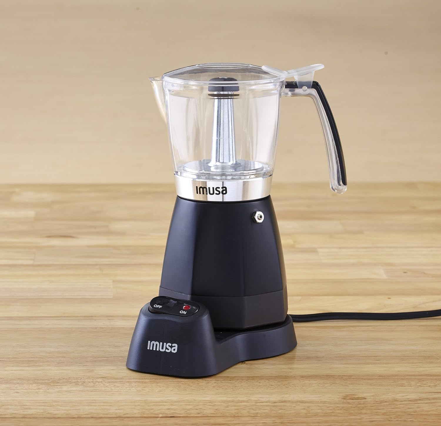 Imusa Black Espresso Maker, 3-6-Cup J2071
