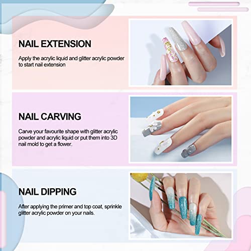 Acrylic Nail Kit for Beginners with Drill and UV Light D956