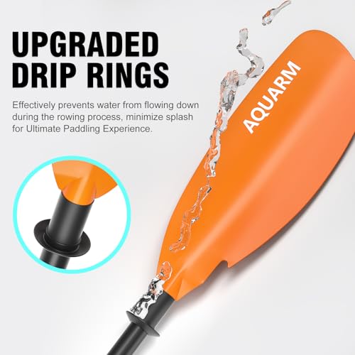 Kayak Paddle 231cm Aluminum Shaft with Fiberglass Blade B36756