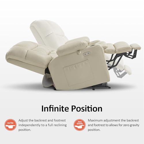 MCombo Dual Motor Power Lift Recliner Chair for Elderly with Heat and Massage, Black E570141