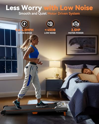BestGod Walking Pad Treadmill 330lbs Capacity 2.5HP Portable for Home E21762