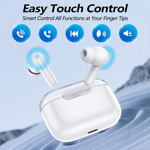 kurdene P3 Wireless Earbuds Bluetooth 5.3 Headphones with Microphone, Black P360110