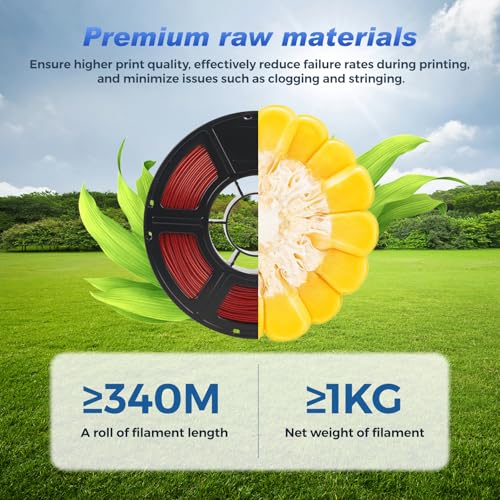 FLASHFORGE Rapid PLA Filament 1.75mm Ruby Red, 1kg Spool B504