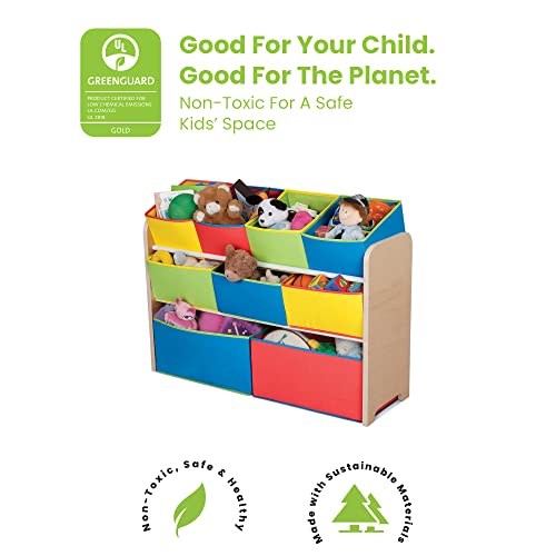 Delta Children Deluxe Multi-Bin Toy Organizer, White/Pink B11718