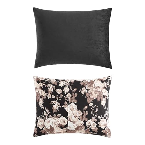 Betsey Johnson Full/Queen Velvet Comforter Set with Shams, Floral, Oeko-Tex Certified H481896