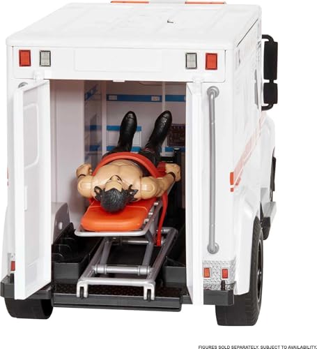 Mattel WWE Slambulance Wrekkin' Vehicle Breakaway Ambulance F615