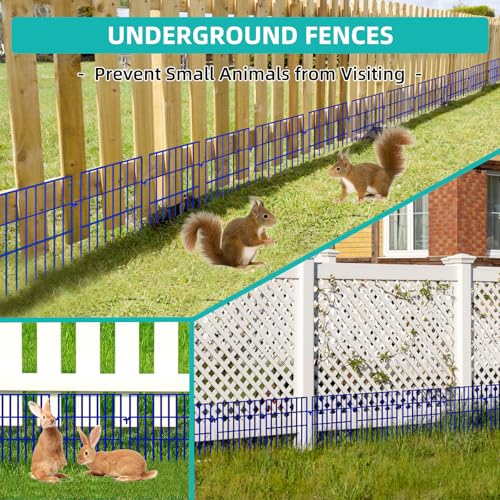 Animal Barrier Fence, 25 Panels, 17in x 27ft, Rustproof Metal Garden Fence G247