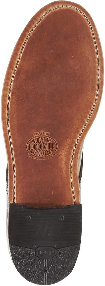 Wolverine Men's 1000 Mile Boot, Black Leather, 9.5 D US Q42858