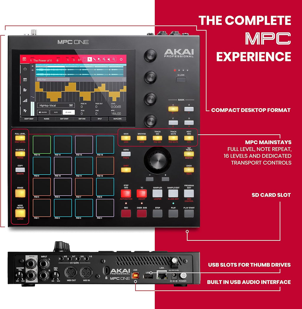 Akai Professional MPC One Drum Machine, Sampler & MIDI Controller L188