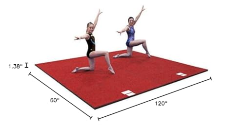 Dollamur FLEXI-Roll® FLEXI-Connect® Cheer Gymnastics Mat 10x10ft Red N38792