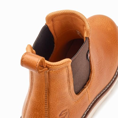 SUREWAY Men's Western Work Boots Soft Toe Slip-On H2943