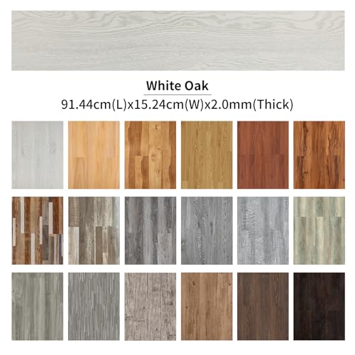 Self Adhesive Vinyl Flooring Planks Wood Effect Waterproof Grey 36pcs U963416