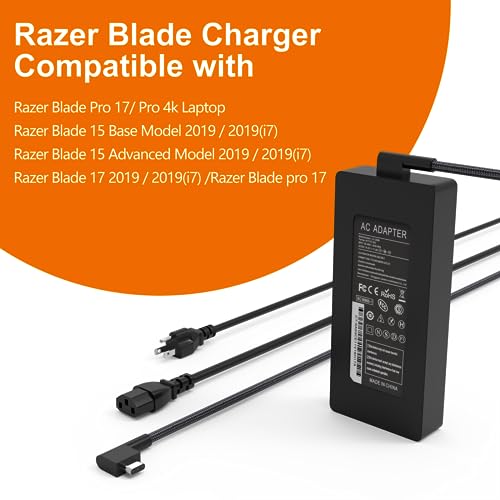 230W Razer Blade Charger Replacement 19.5V 11.8A for Razer Blade 15 16 17 W634