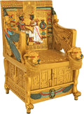 Design Toscano QL14557 Egyptian Décor Trinket Box - King Tut's Golden Throne Jewelry Box - Egyptian Statues,Full Color