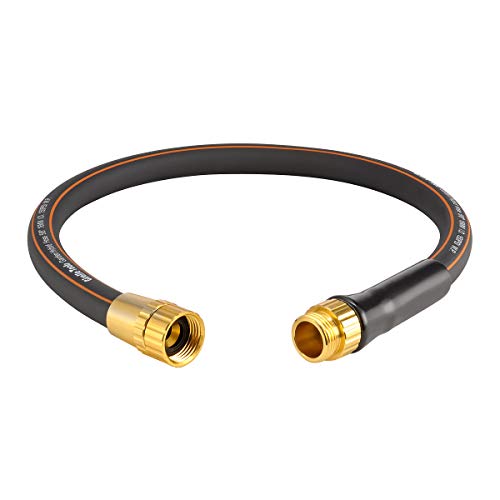 Giraffe Tools Garden Hose 100ft x 5/8", Heavy Duty Flexible Hybrid Hose Q38065