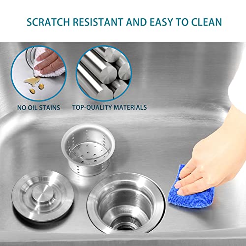 26 Inch Utility Sink, 304 Stainless Steel Free Standing with Pull-out Faucet B946