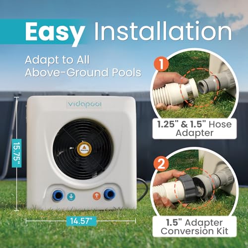 16,000 BTU Pool Heat Pump for Above Ground Pools, Heating and Cooling, 120V W3426