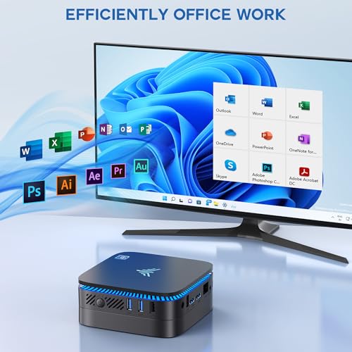 KAMRUI AK1 Plus Mini PC, 16GB RAM 512GB SSD, 4K HDMI, Dual WiFi U689