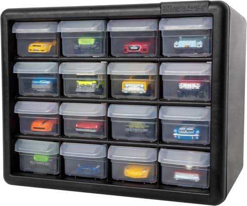 Akro-Mils 24-Drawer Plastic Storage Cabinet, Black I624065