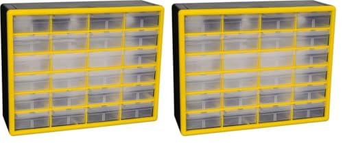 Akro-Mils 24-Drawer Plastic Storage Cabinet, Black I624065