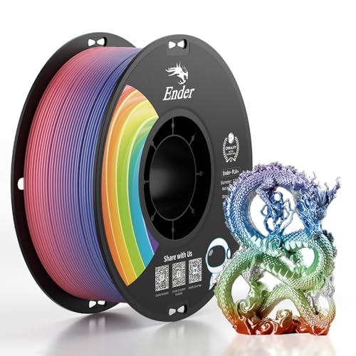 Creality PLA Plus Filament 1.75mm Rainbow Multicolor 1KG Spool O376011