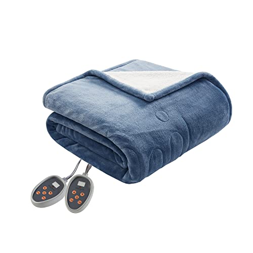 Woolrich Heated Plush to Berber Electric Blanket Throw King 100x90 Grey J80857