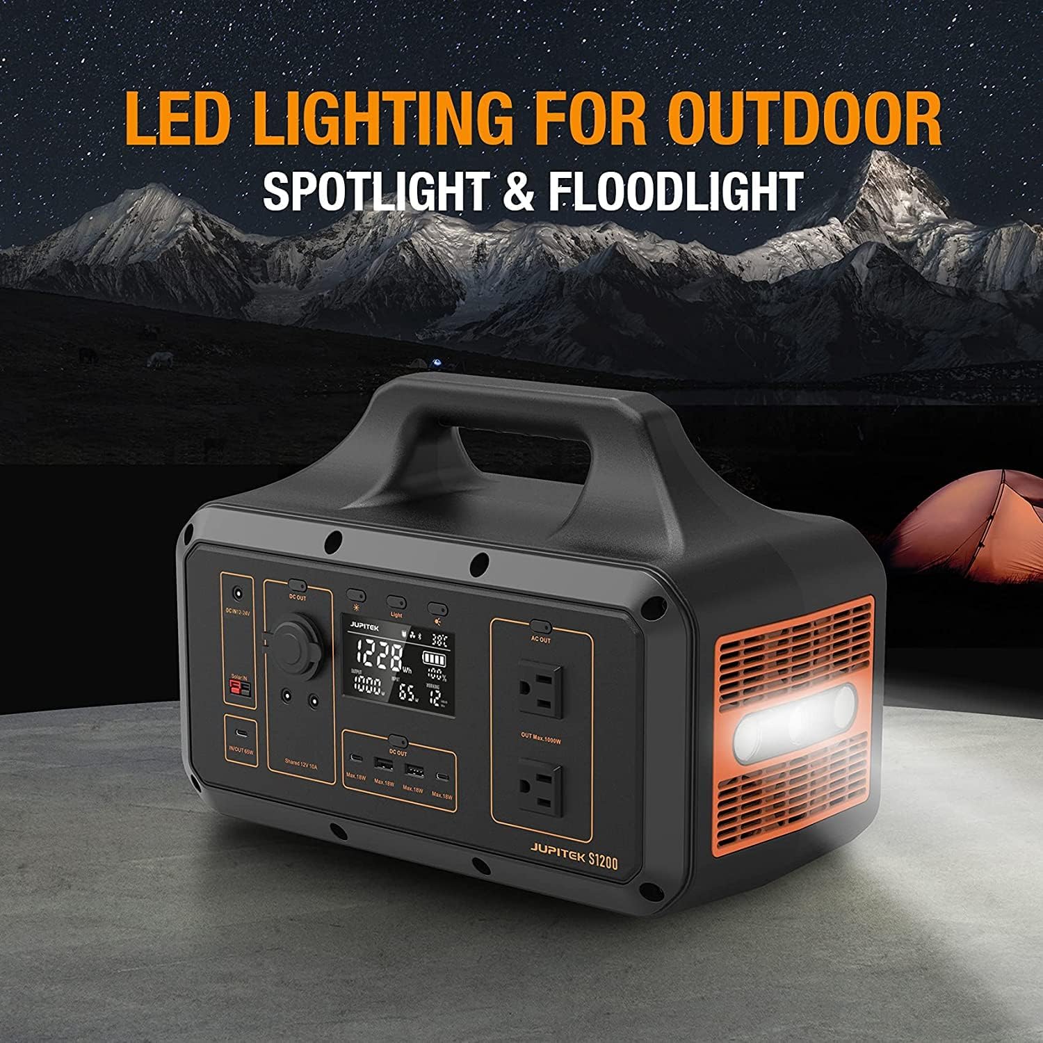 S1200 Portable Power Station 1228Wh LiFePO4 Solar Generator R7583
