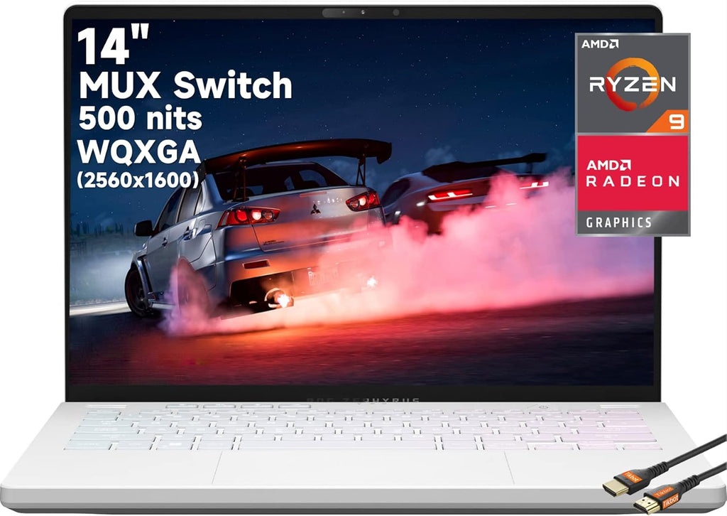 ASUS ROG Zephyrus 14" Gaming Laptop, QHD, Ryzen 9, RX 6700S, 32GB, 2TB, White Y1073