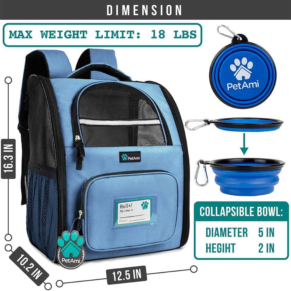 Petami Deluxe Pet Carrier Backpack for Small Cats and Dogs A28213