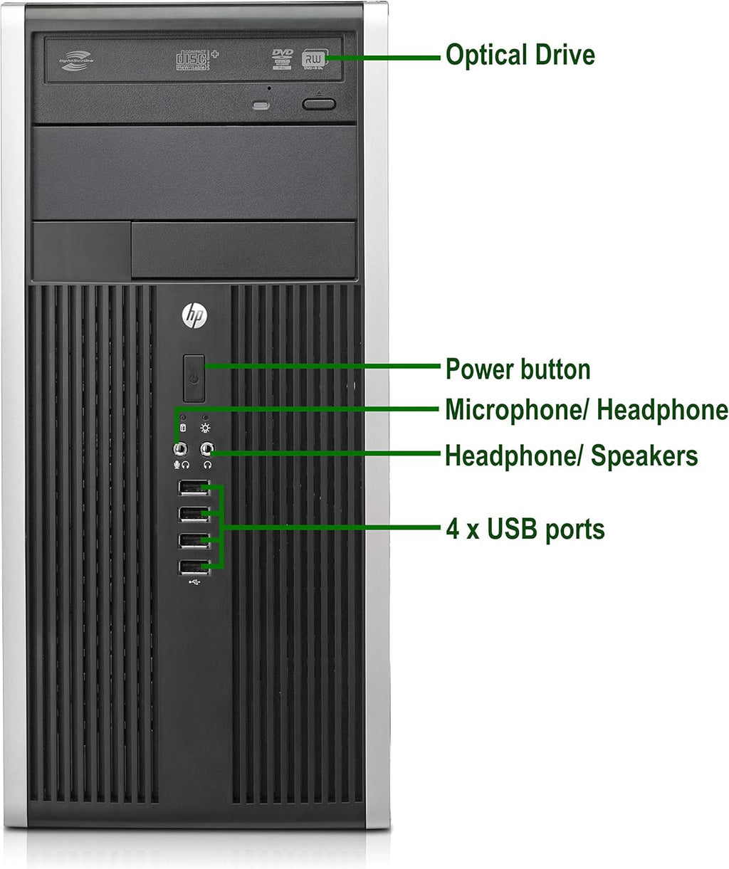 HP Elite 8300 Tower Desktop PC, Core i5, 16GB RAM, 256GB SSD, Windows 10 (Renewed) N51752