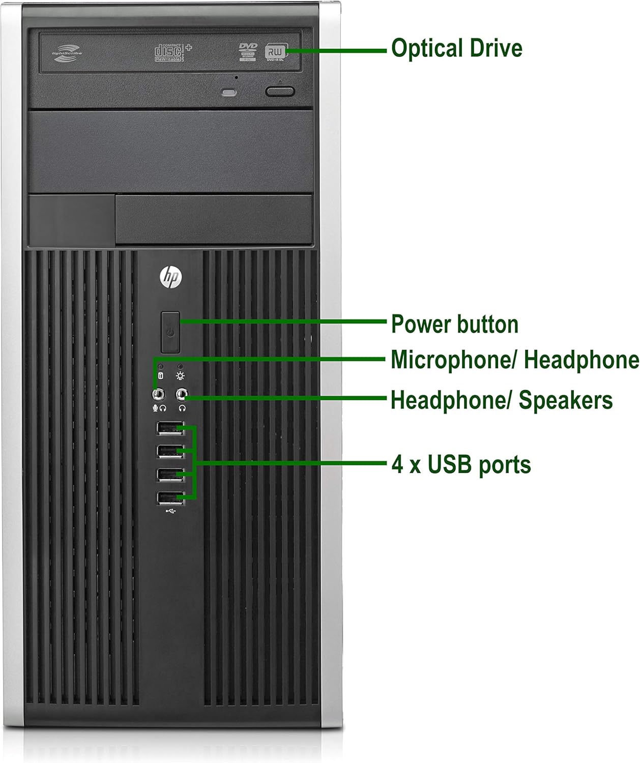 HP Elite 8300 Tower Desktop PC, Core i5, 16GB RAM, 256GB SSD, Windows 10 (Renewed) N51752