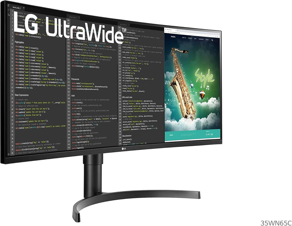 LG 35WN65C-B 35-inch Curved UltraWide QHD HDR Monitor (Renewed) I316315