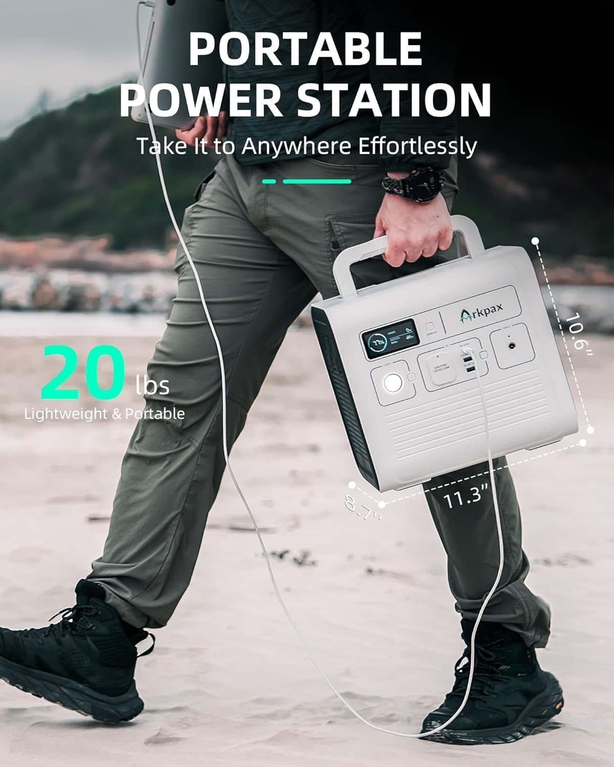 Titan Solar Generator 1051Wh 1200W Portable Power Station for Camping, RV, Home Backup C898679