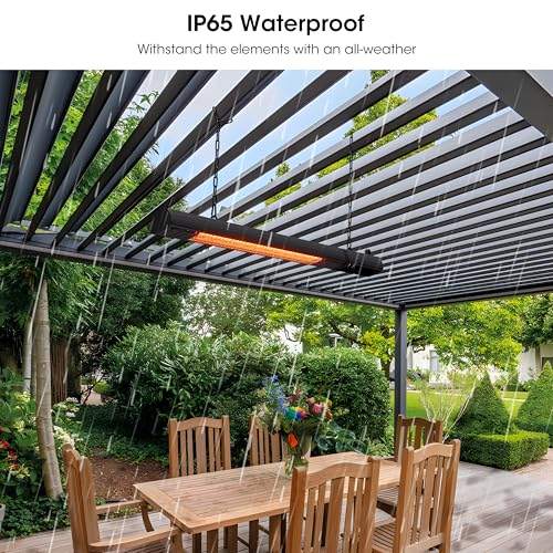 Ceiling Electric Outdoor Heater 1500W Infrared Wall-Mounted for Patio O156