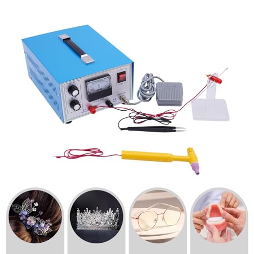 Jewelry Spot Welder, 500W Adjustable Pulse Welding Machine with Foot Pedal B1280