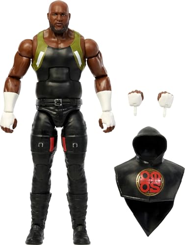 Mattel WWE Elite Action Figure & Accessories, 6-inch Collectible Omos with 25 Articulation Points, Life-Like Look & Swappable Hands
