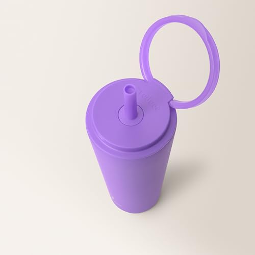 Halo 32 oz Stainless Steel Vacuum Insulated Tumbler with Flip Handle Lid, Lilac Bud H350
