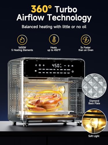 French Door Air Fryer Toaster Oven, 15.8 Qt, Stainless Steel X603853