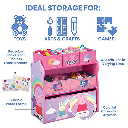 Delta Children 6 Bin Toy Storage Organizer, Disney Princess G9256