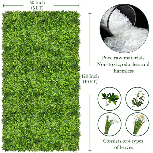 Artificial Ivy Privacy Fence Wall Screen 40x120 in UV-Anti Faux Greenery Backdrop U1001
