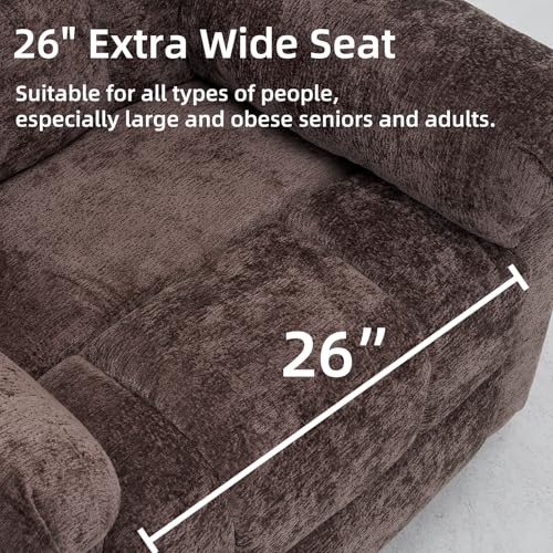 Oversized Power Lift Recliner Chair with Massage and Heat for Elderly, Beige R7985