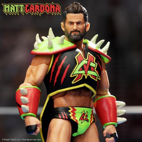 Super7 ULTIMATES! Major Wrestling Figure Podcast Matt Cardona Prehistoric 7" Action Figure D99423