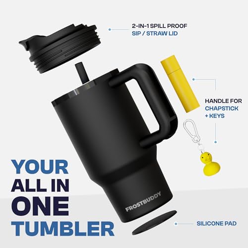 Frost Buddy Thicc Buddy 40 oz Stainless Steel Tumbler with Lid and Straw Q581